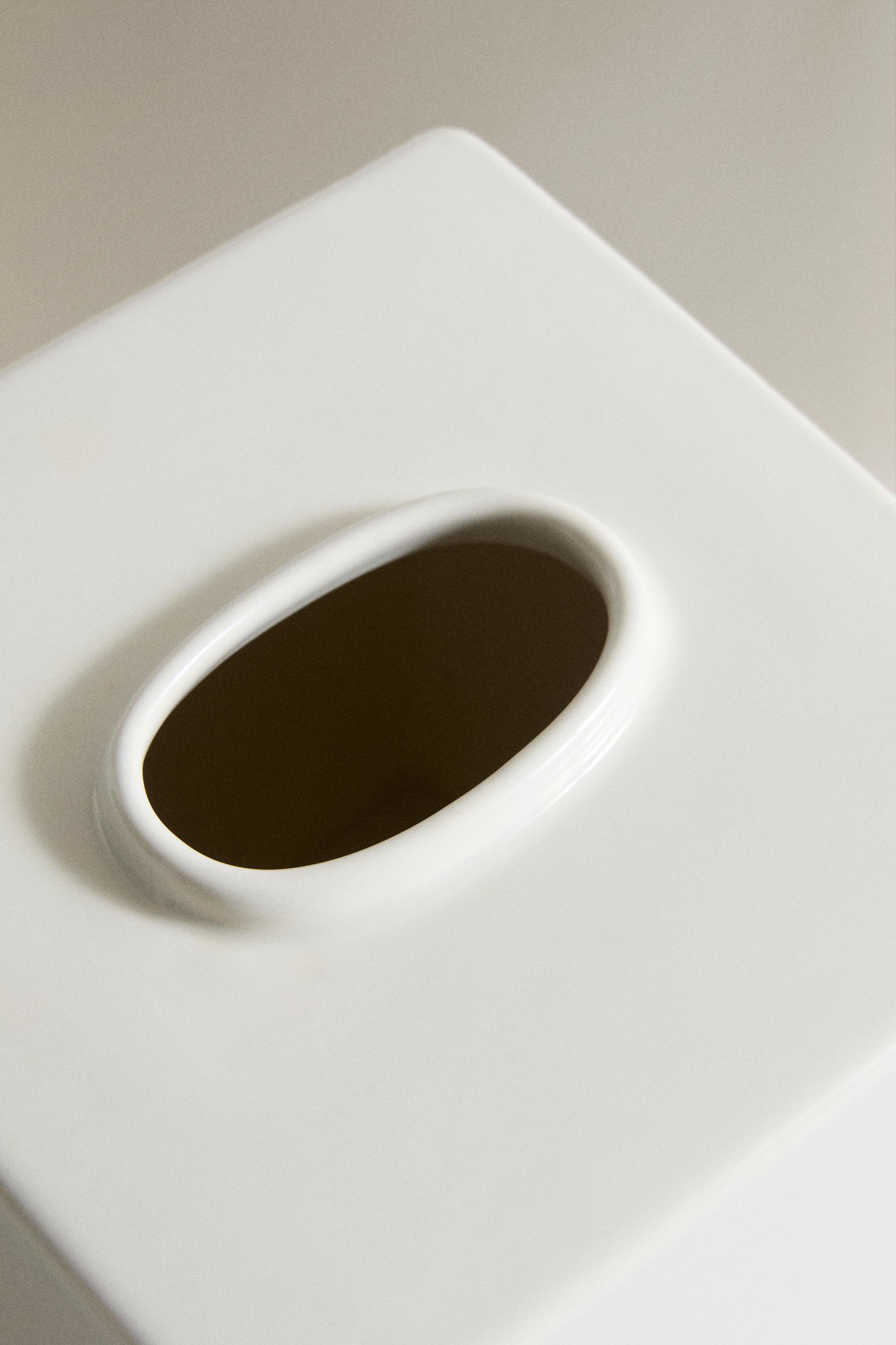 BOÎTE À MOUCHOIRS CÉRAMIQUE CRÈME